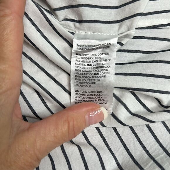 Chico’s SZ 4 Poplin Tunic Top - Picture 7 of 9